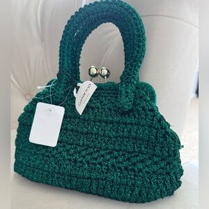 Crochet Green Hand Bag